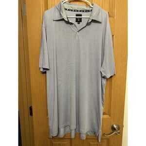 Kenneth Cole Golf Short Sleeve Golf Polo Blue Stripes 3X